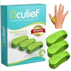 Aculief Natural Headache Migraine Tension Relief Wearable Supporting 3 Pack